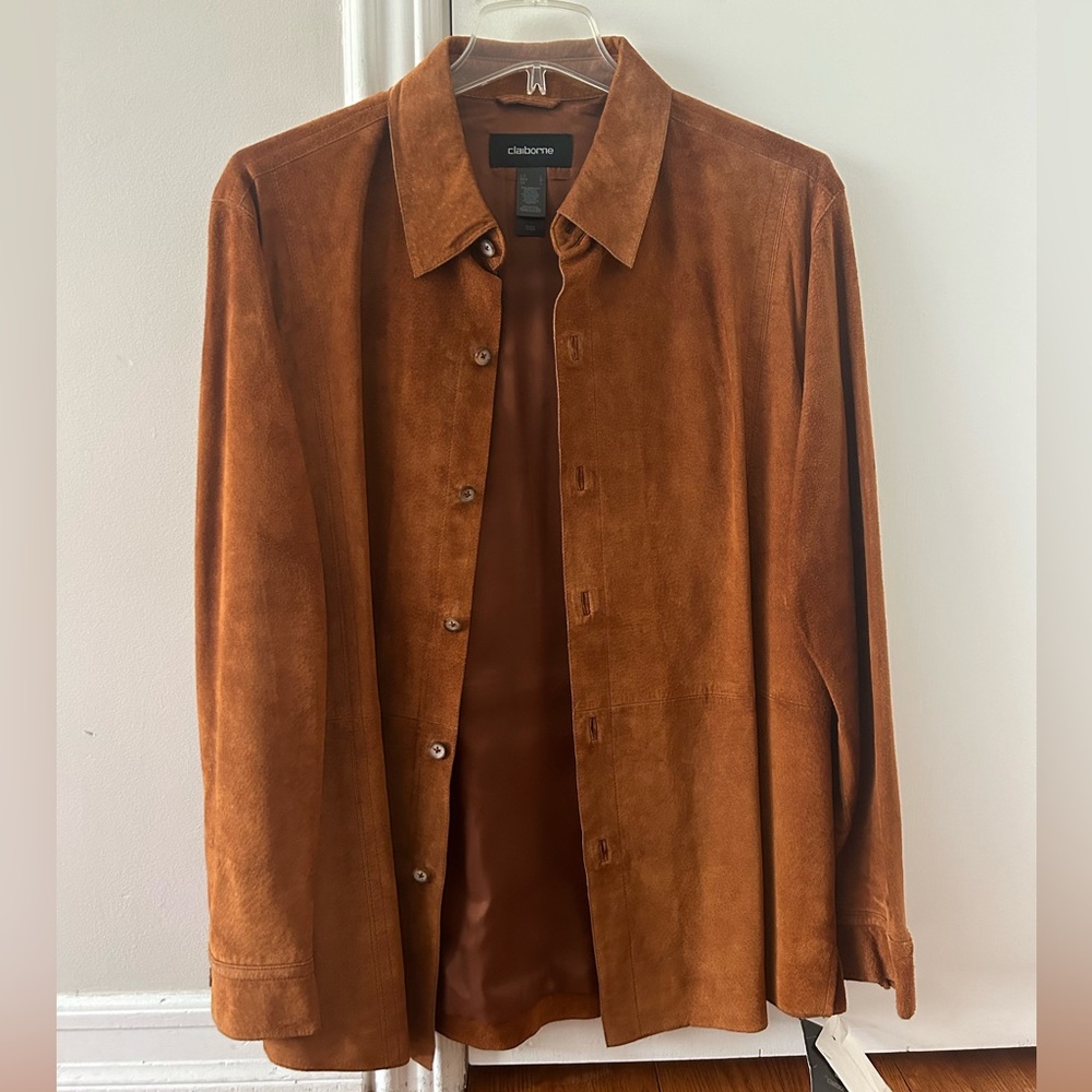 Claiborne genuine suede shirt / jacket “new” with tags